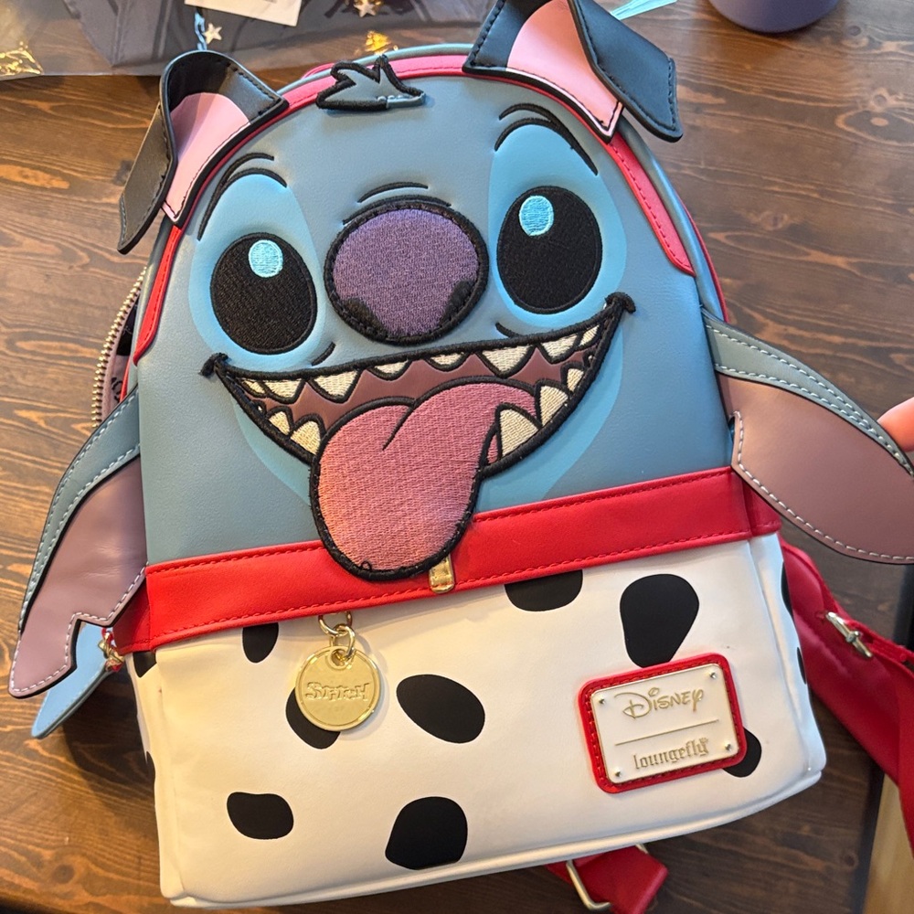 Loungefly Disney Stitch Backpack - Blue, Red, and White